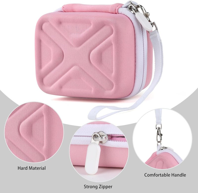 BLK8IGHT Digital Camera Case for AbergBest 21 Mega Pixels 2.7" LCD Rechargeable HD/Kodak Pixpro/Canon PowerShot ELPH 180/190/Sony DSCW800/DSCW830 Cameras, Travel Carrying Protective Case for Camera- Pink - Image 4
